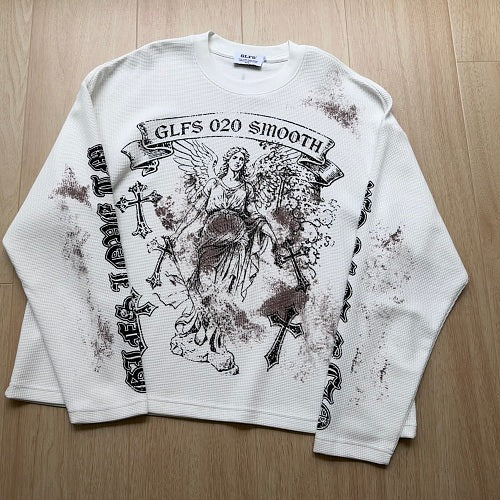 Angel Cross Graphic Long Sleeve Sweatshirt detail image 8