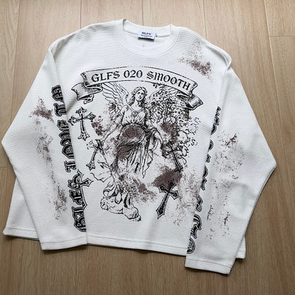 Angel Cross Graphic Long Sleeve Sweatshirt detail image 8