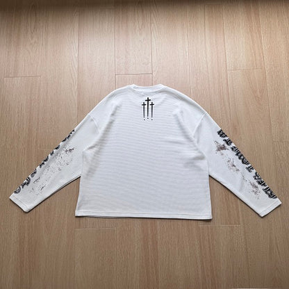 Angel Cross Graphic Long Sleeve Sweatshirt detail image 10