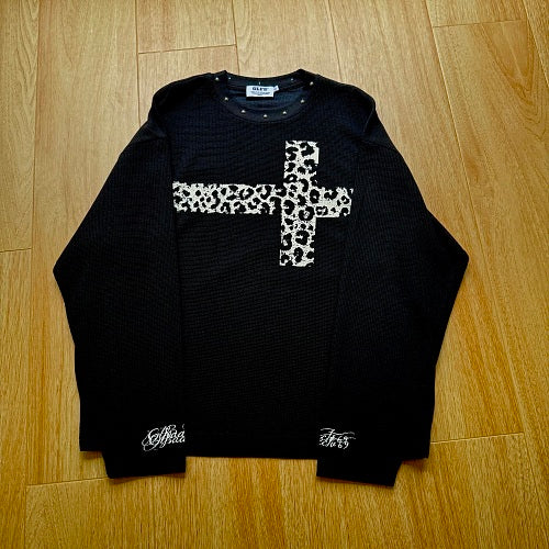 Leopard Cross Graphic Long Sleeve Sweatshirt detail image 8