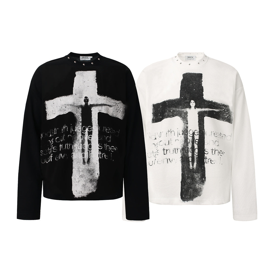 Brush Cross Graphic Long Sleeve Sweatshirt detail image 5