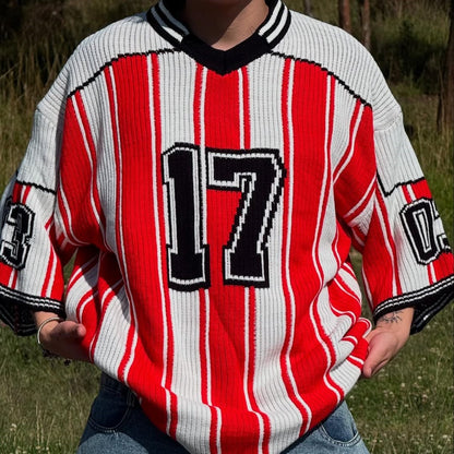 Varsity Stripe Knit | Jersey Tee - Santo 