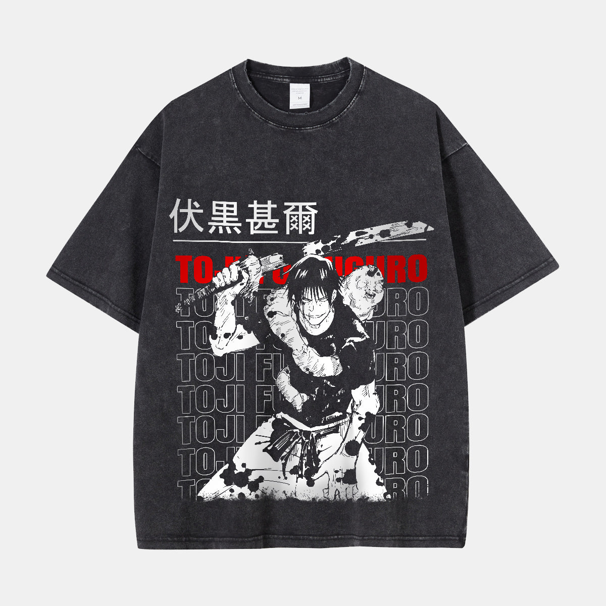 "Anime Graphic" Washed T Shirt - Santo 