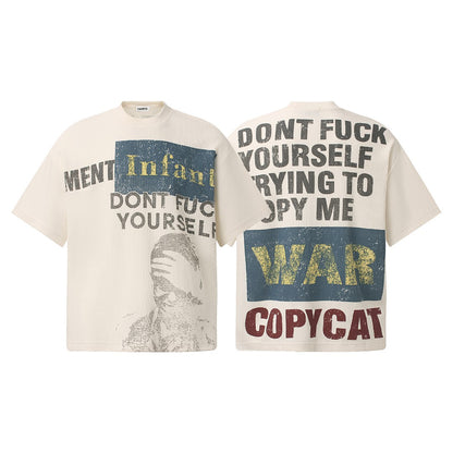 Statement Text Graphic Waffle T-Shirt