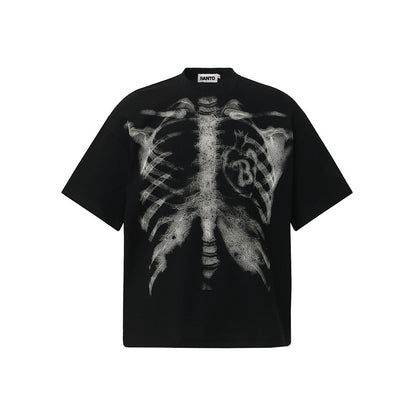 X-Ray Skeleton Graphic Waffle T-Shirt
