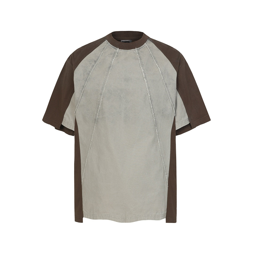 Vintage Washed Raw Seam Raglan T-Shirt - Santo 