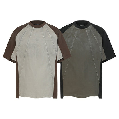 Vintage Washed Raw Seam Raglan T-Shirt - Santo 