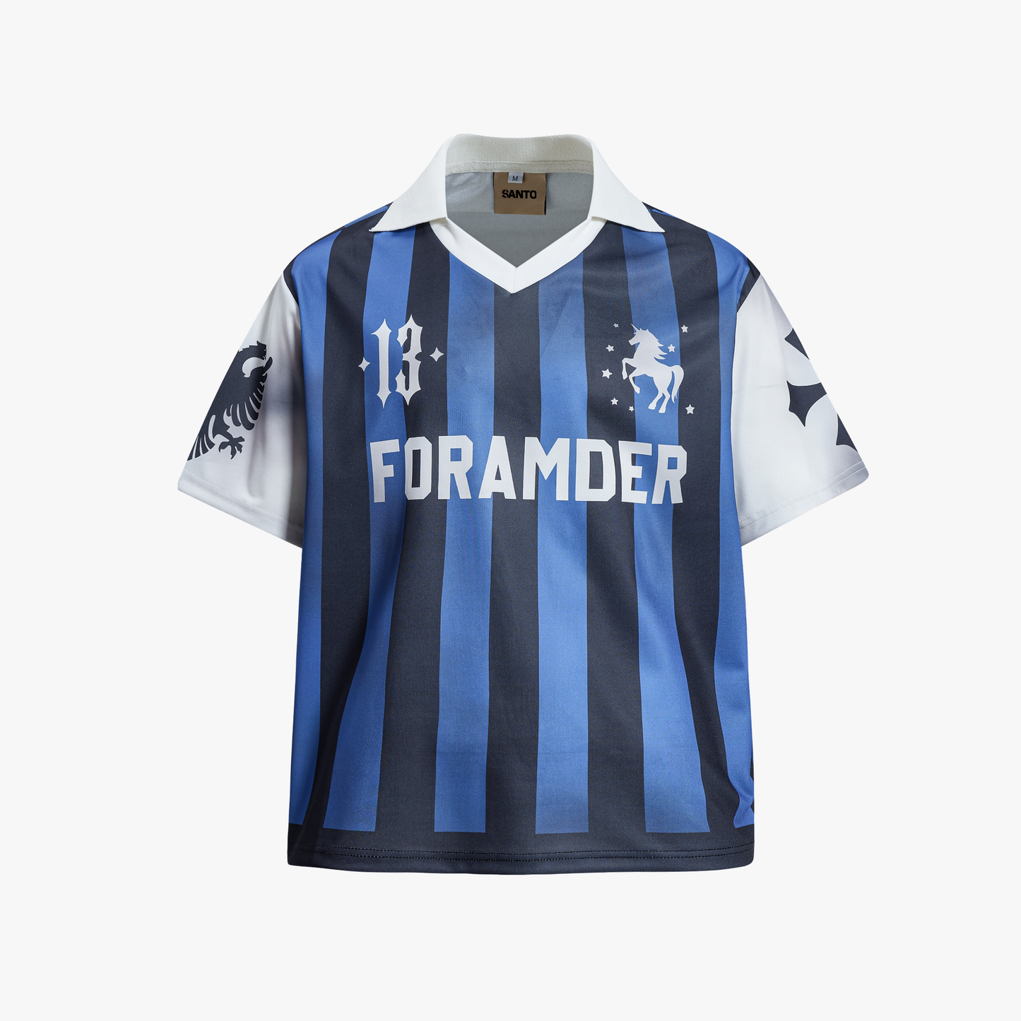 Oversized Retro Striped Football Jersey T-Shirt
