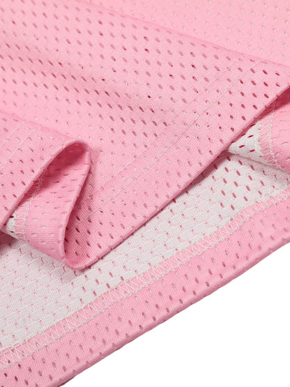 77 Flame Print Mesh Pink Jersey - Santo 