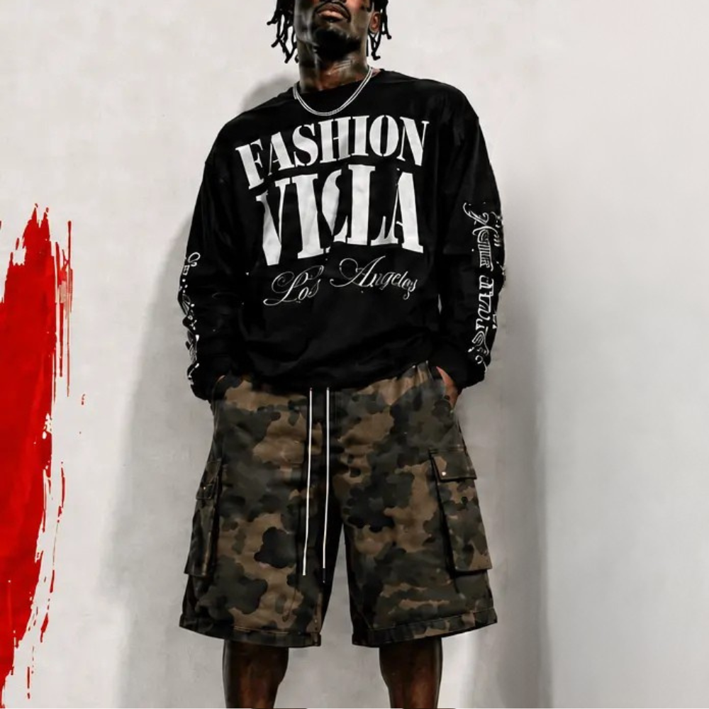 Graphic Letter Sweatshirt | Crew Neck Long Sleeve Pullover