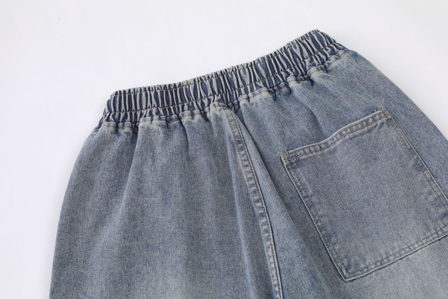 Light Wash | Vintage Ripped Baggy Jorts - Santo 