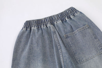 Light Wash | Vintage Ripped Baggy Jorts - Santo 