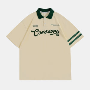 Embro Core |  Embroidered Varsity Polo Shirt - Santo 