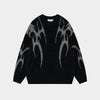 Gothic Inferno | Y2K Inspired Fire Pattern Jumper