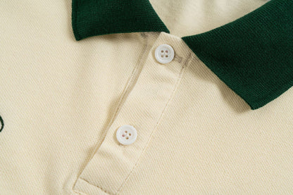 Embro Core |  Embroidered Varsity Polo Shirt - Santo 