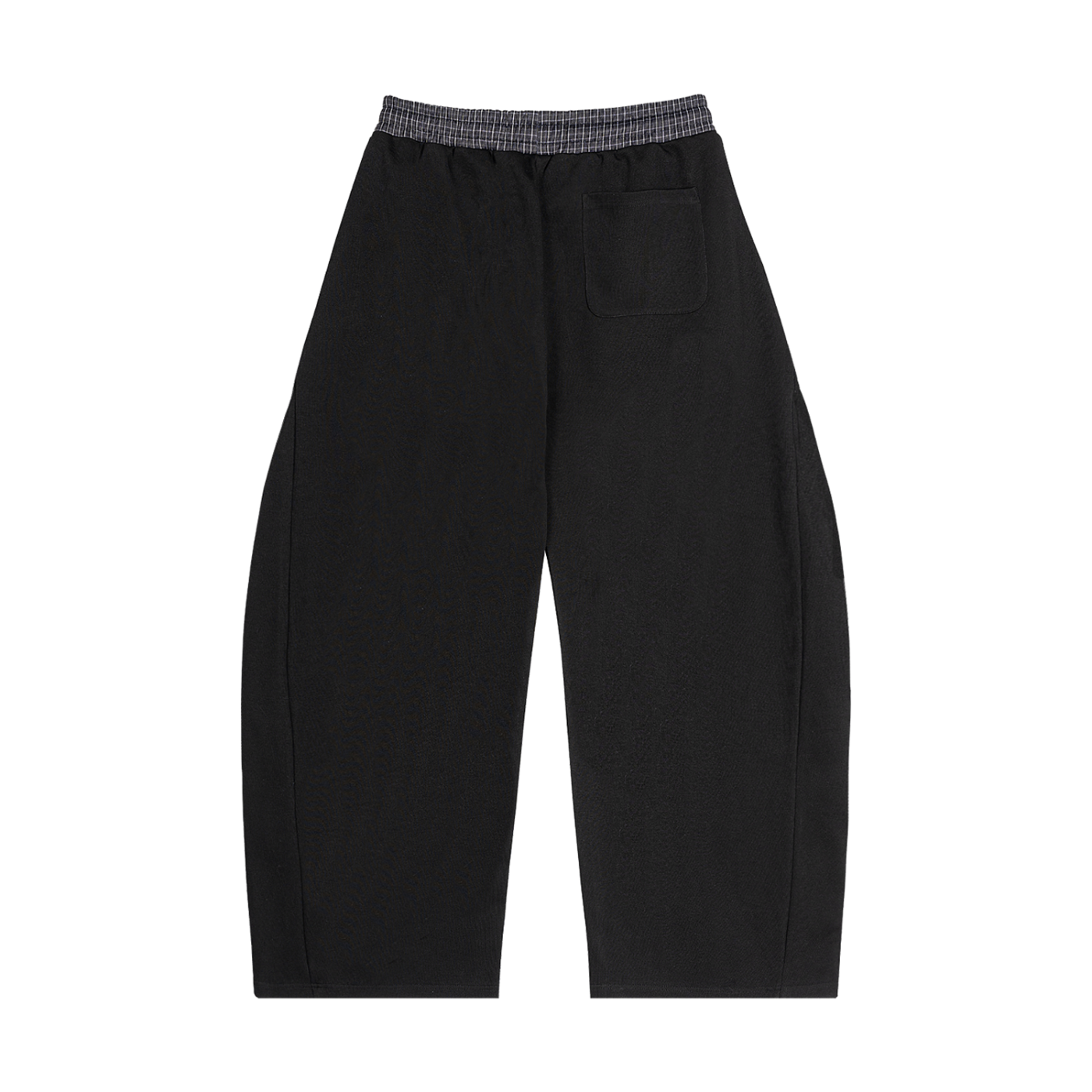Double Up - Plaid Waistband Barrel Sweatpants