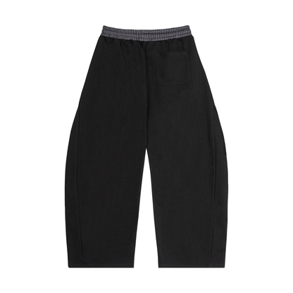 Double Up - Plaid Waistband Barrel Sweatpants