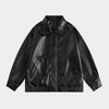 Noir Edge | Oversized PU Leather Jacket