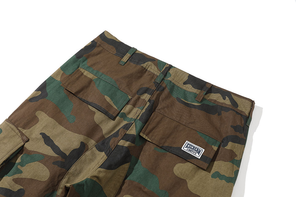 Pantalon cargo à cordon de serrage imprimé camouflage pour chien