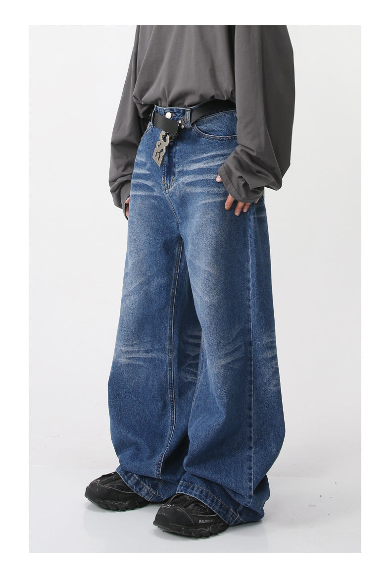 "Vintage Folds Loose" Jeans - Santo 