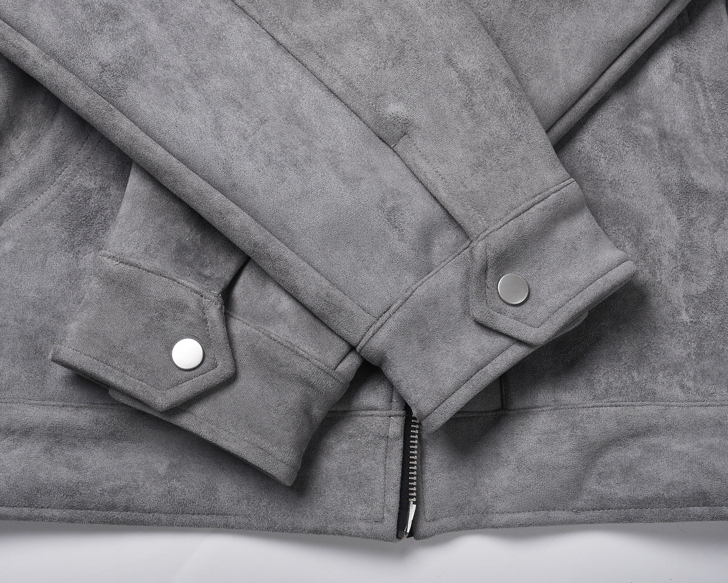 Urban Suede | Übergroße Jacke mit Reißverschluss