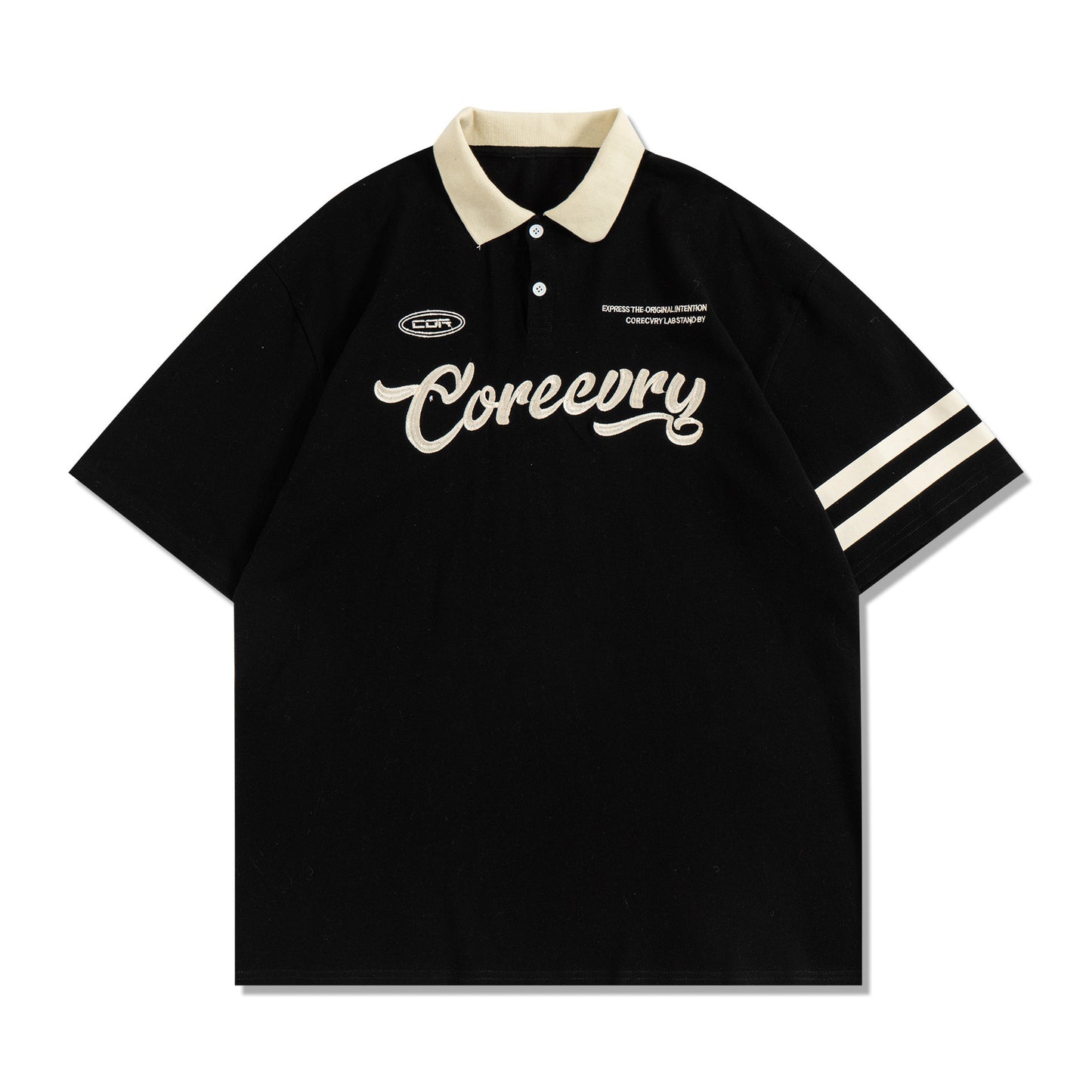 Embro Core |  Embroidered Varsity Polo Shirt - Santo 
