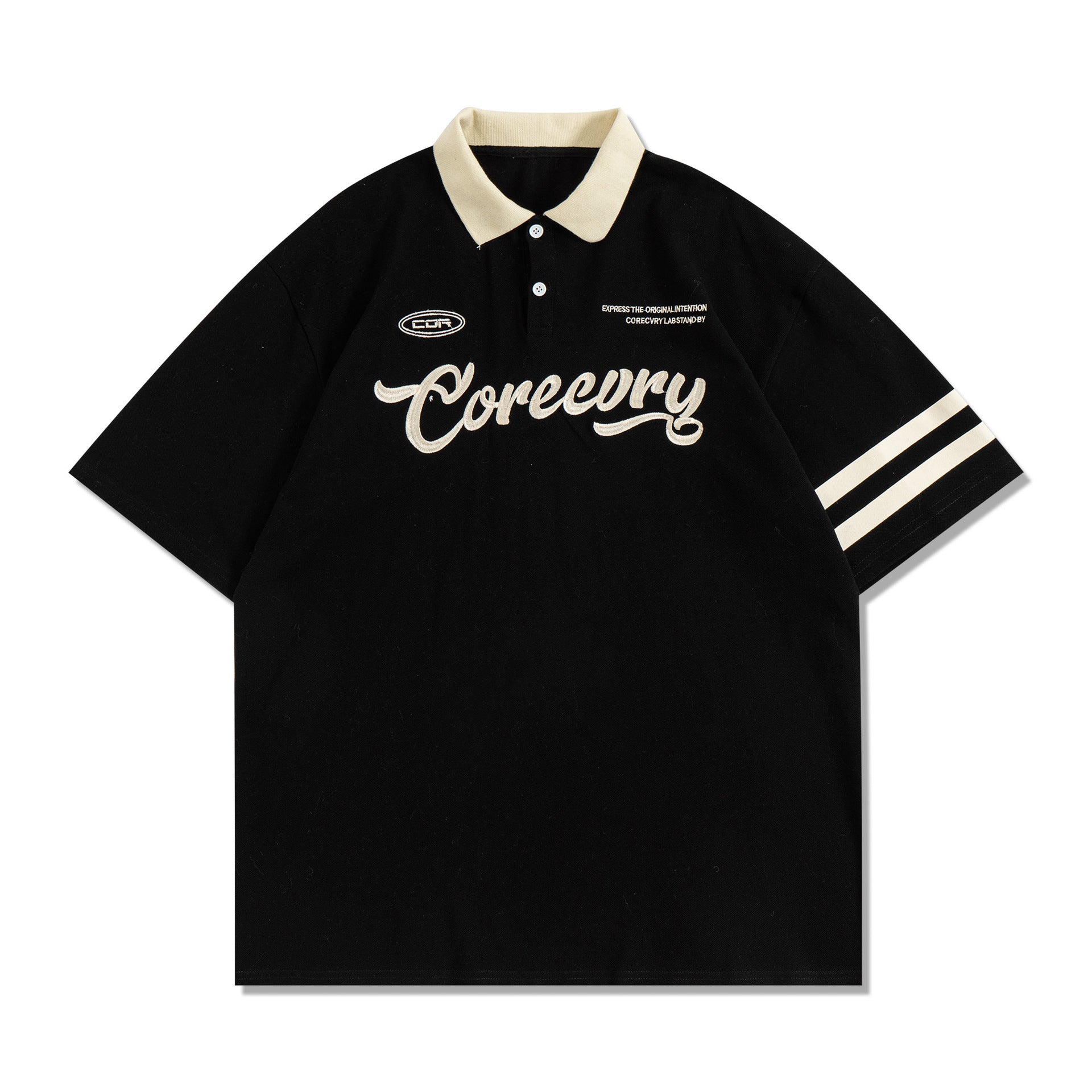 Embro Core |  Embroidered Varsity Polo Shirt - Santo 