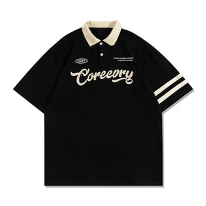 Embro Core |  Embroidered Varsity Polo Shirt - Santo 