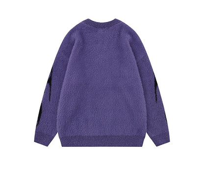 Gothic Inferno | Y2K Inspired Fire Pattern Jumper - Santo 