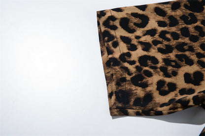 "Leopard Print Short Sleeve" T Shirt - Santo 