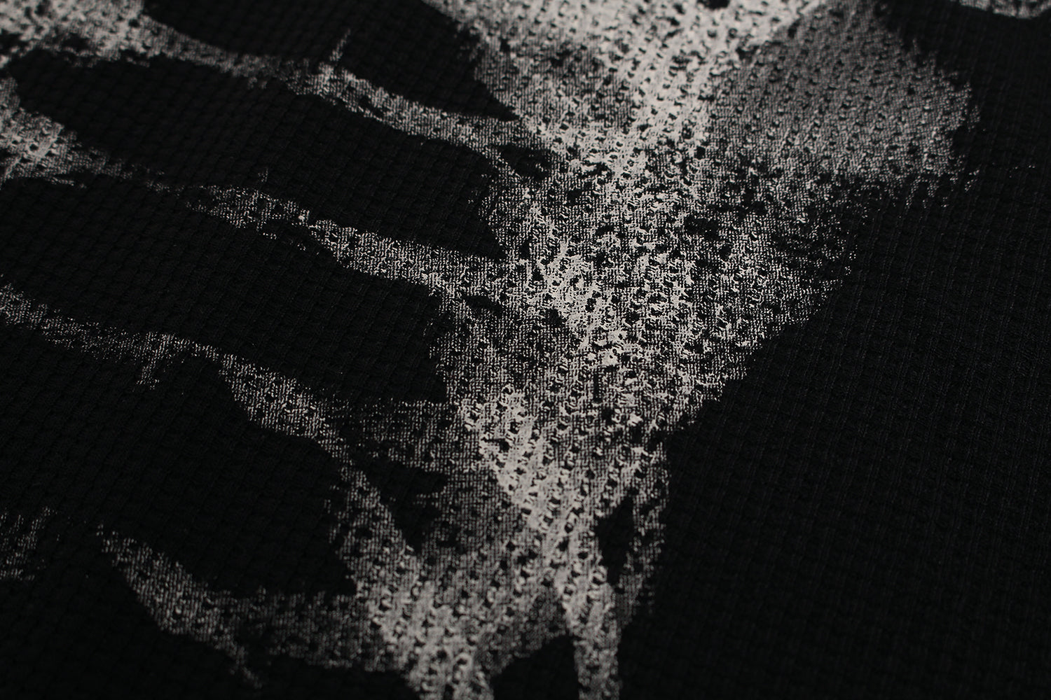 X-Ray Skeleton | Waffle Long Sleeve T-Shirt - Santo 