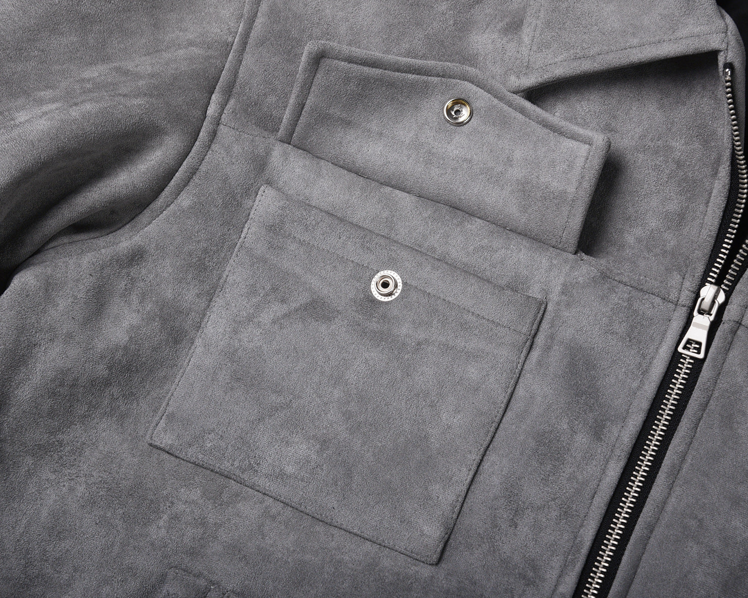 Urban Suede | Übergroße Jacke mit Reißverschluss