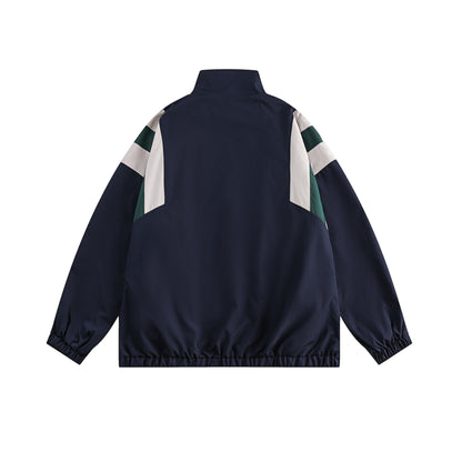 Stripe Flex | Striped Windbreaker Track Jacket - Santo 