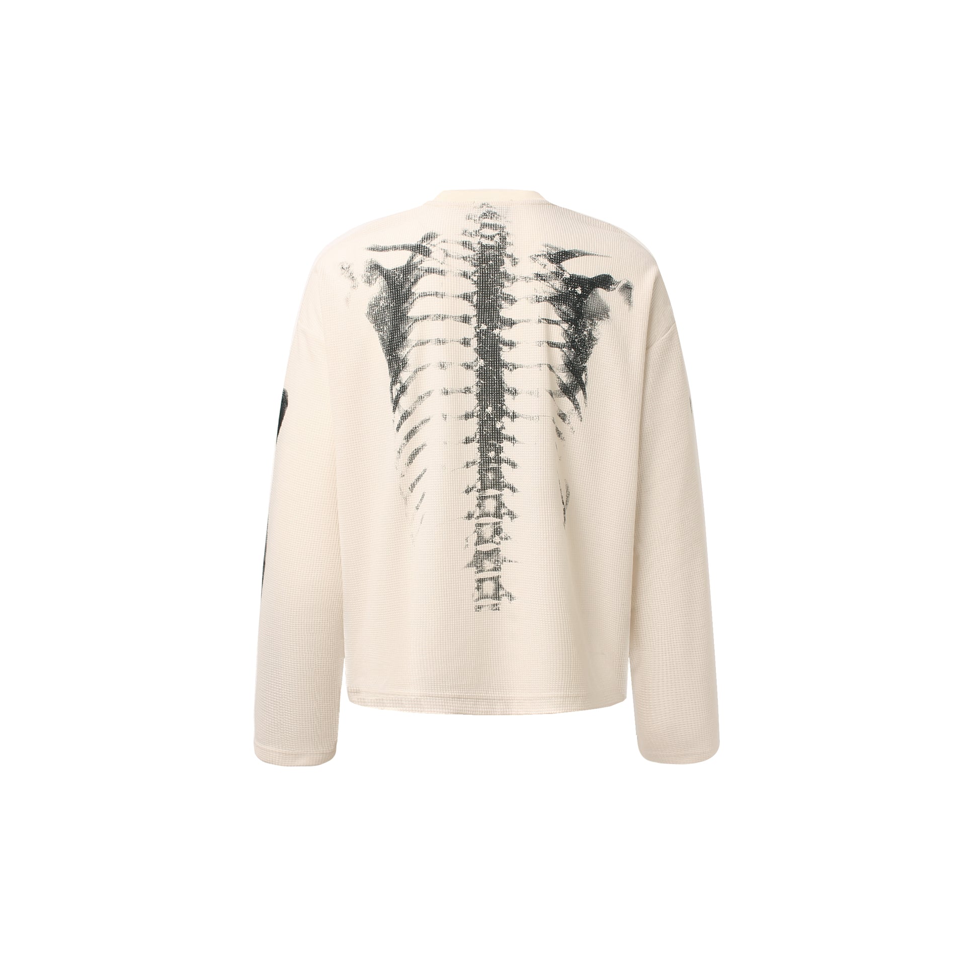 X-Ray Skeleton | Waffle Long Sleeve T-Shirt - Santo 