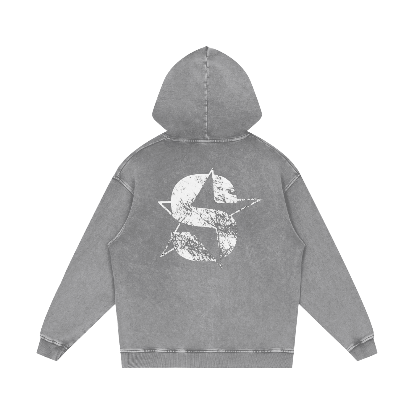 Snow Washed Loose Cotton Hoodie