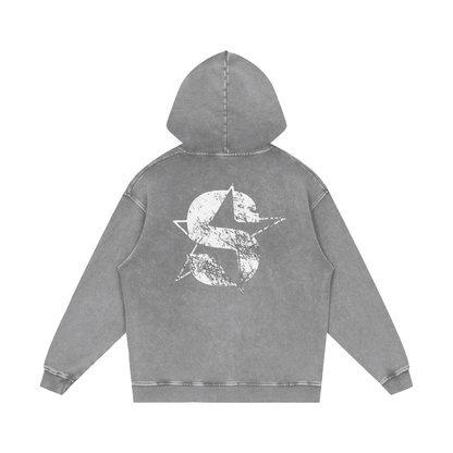 Snow Washed Loose Cotton Hoodie