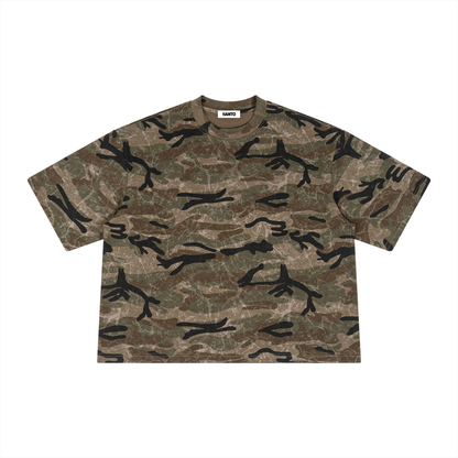 Unisex Boxy Camo Print T-Shirt