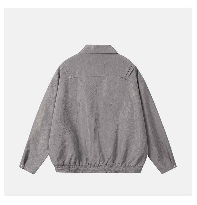 Crinkled | Loose Bomber Jacket