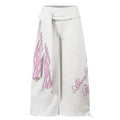 Flame Print Sweatpants | Baggy Streetwear Trousers - Santo 