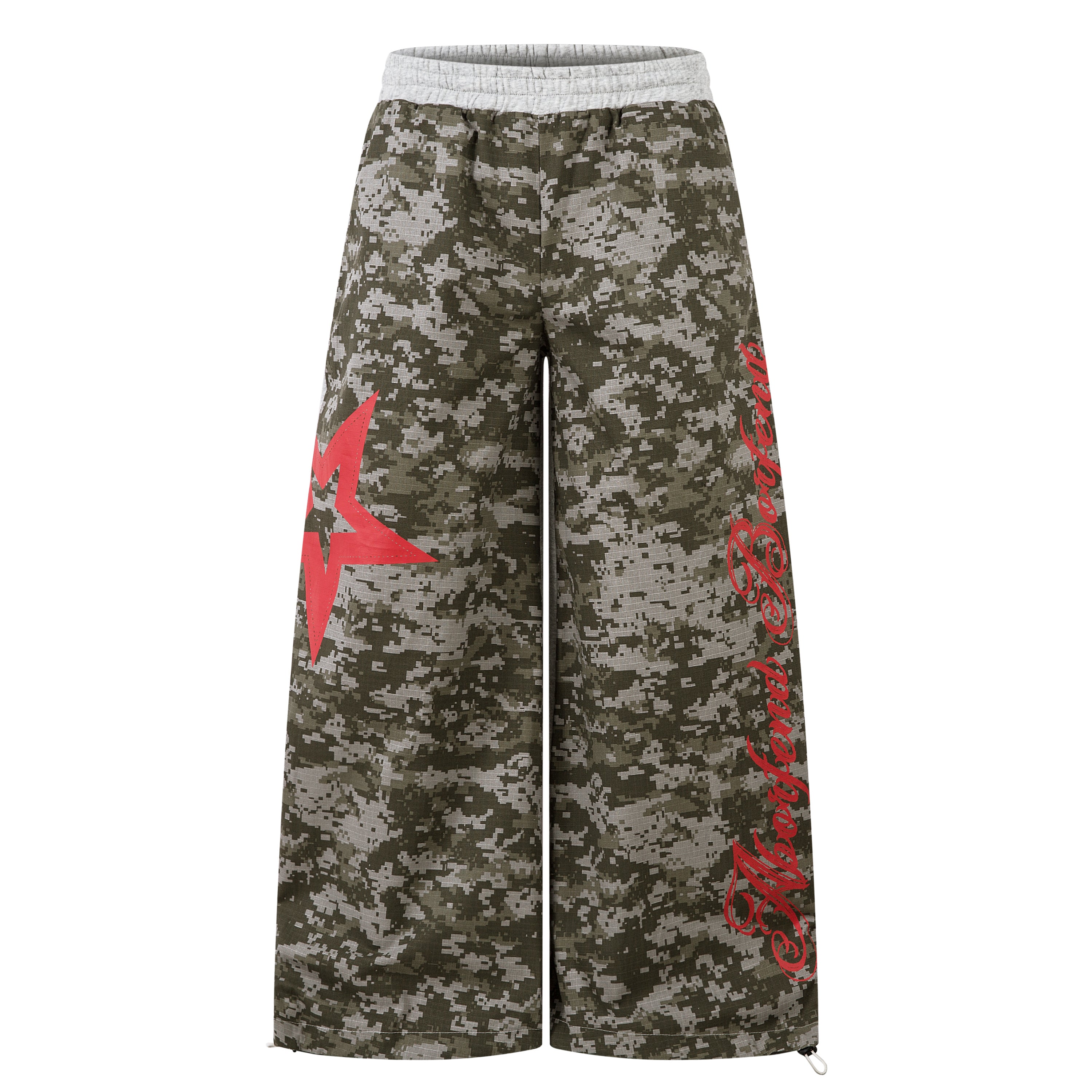 Vintage Print Sweatpants | Loose Fit Drawstring Streetwear Trousers - Santo 