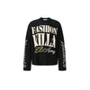 Graphic Letter Sweatshirt | Crew Neck Long Sleeve Pullover