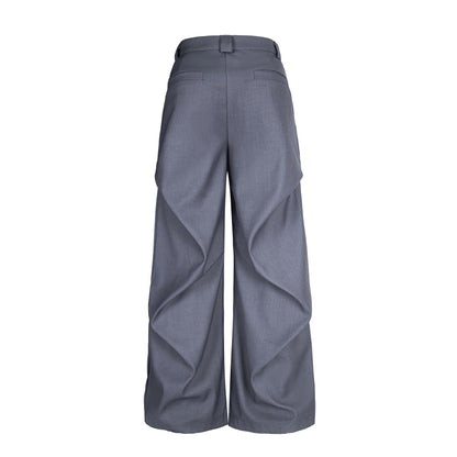 Pleated Casual Trousers | Adjustable Belt Streetwear Pants - Santo 