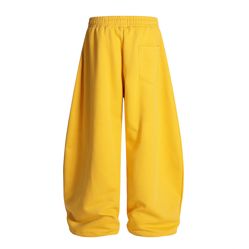 Vintage Side Stripe Pants | Wide Leg Fleece Streetwear Trousers - Santo 