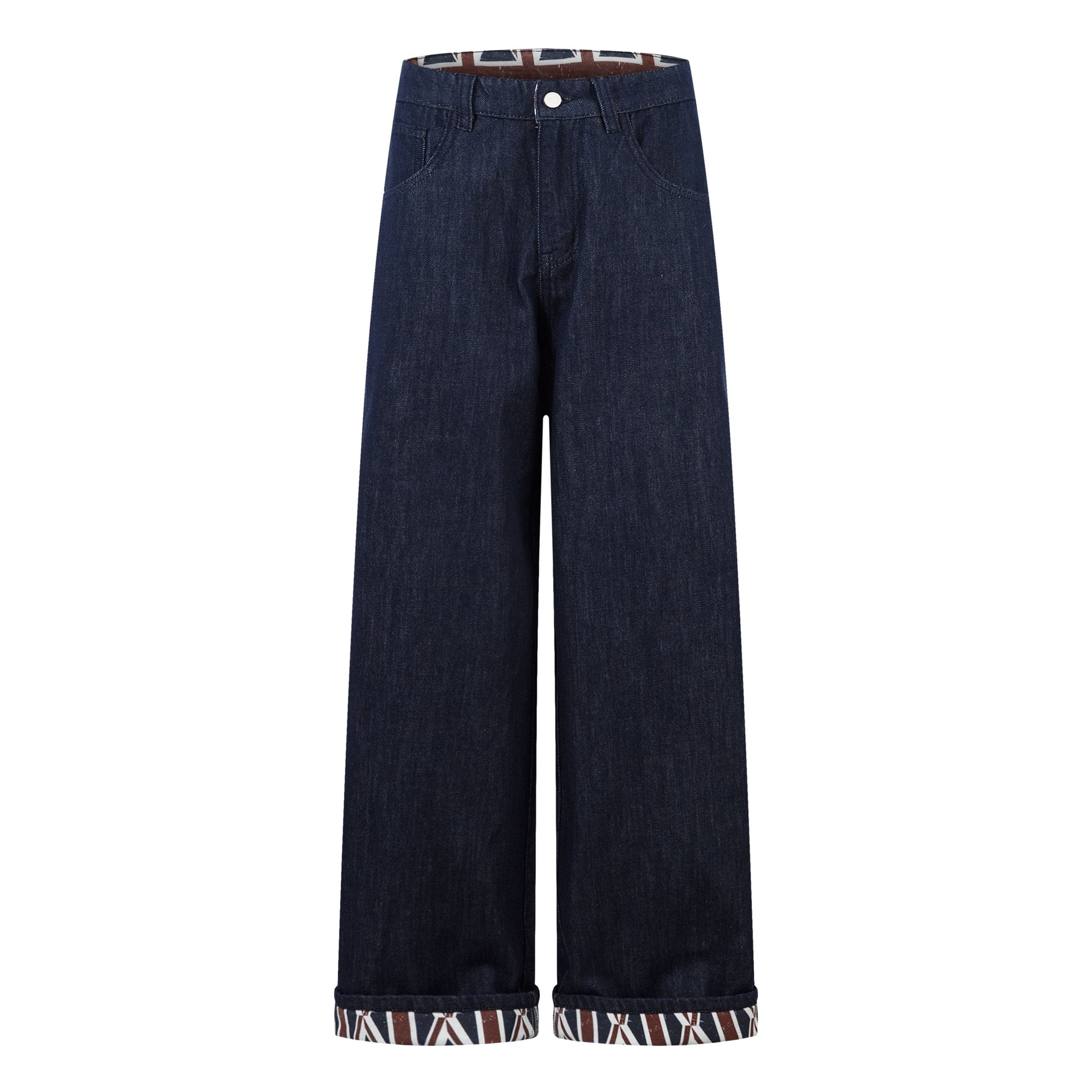 Retro Spliced Streetwear Denim | Y2K Wide Leg Baggy Jeans - Santo 