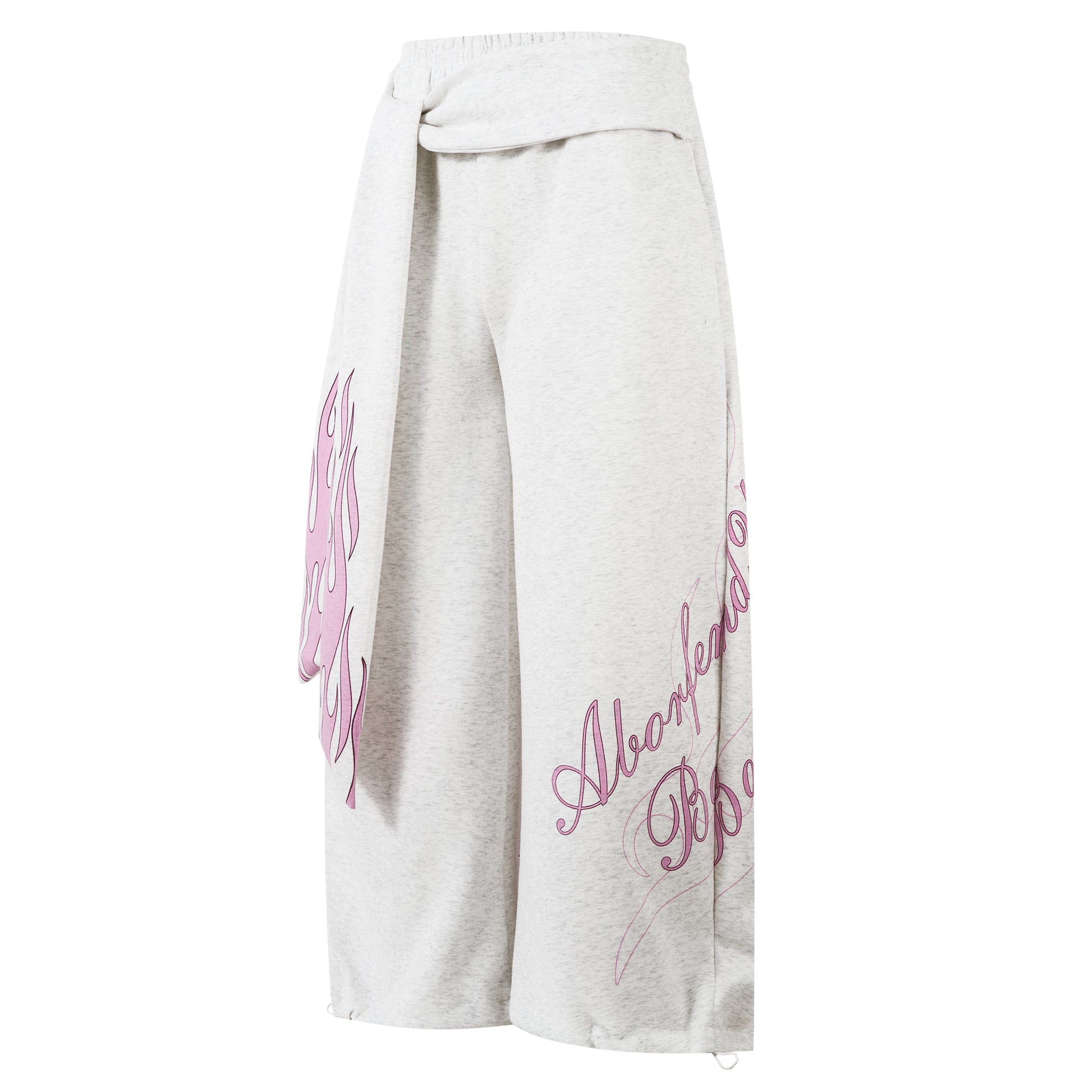 Flame Print Sweatpants | Baggy Streetwear Trousers - Santo 