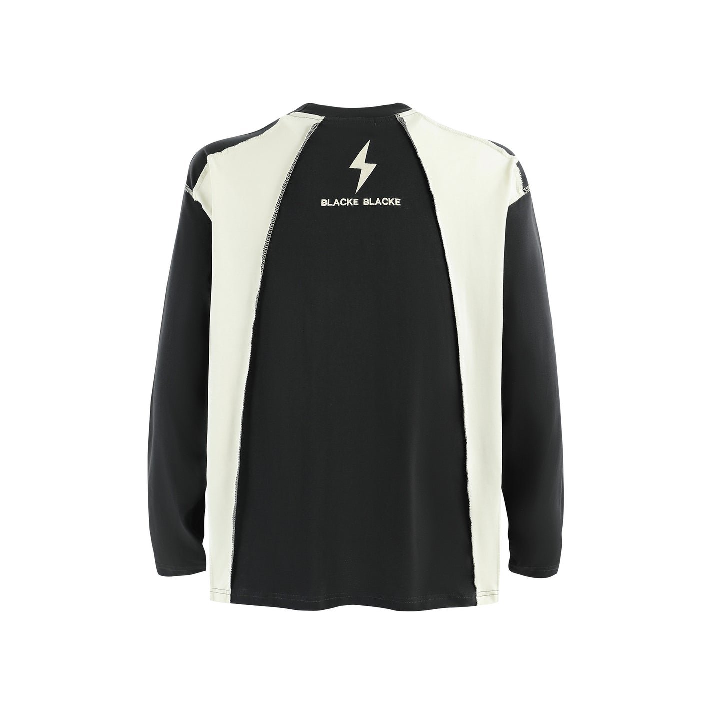 Lightning Graphic Sweatshirt | Contrast Stitch Long Sleeve Top - Santo 