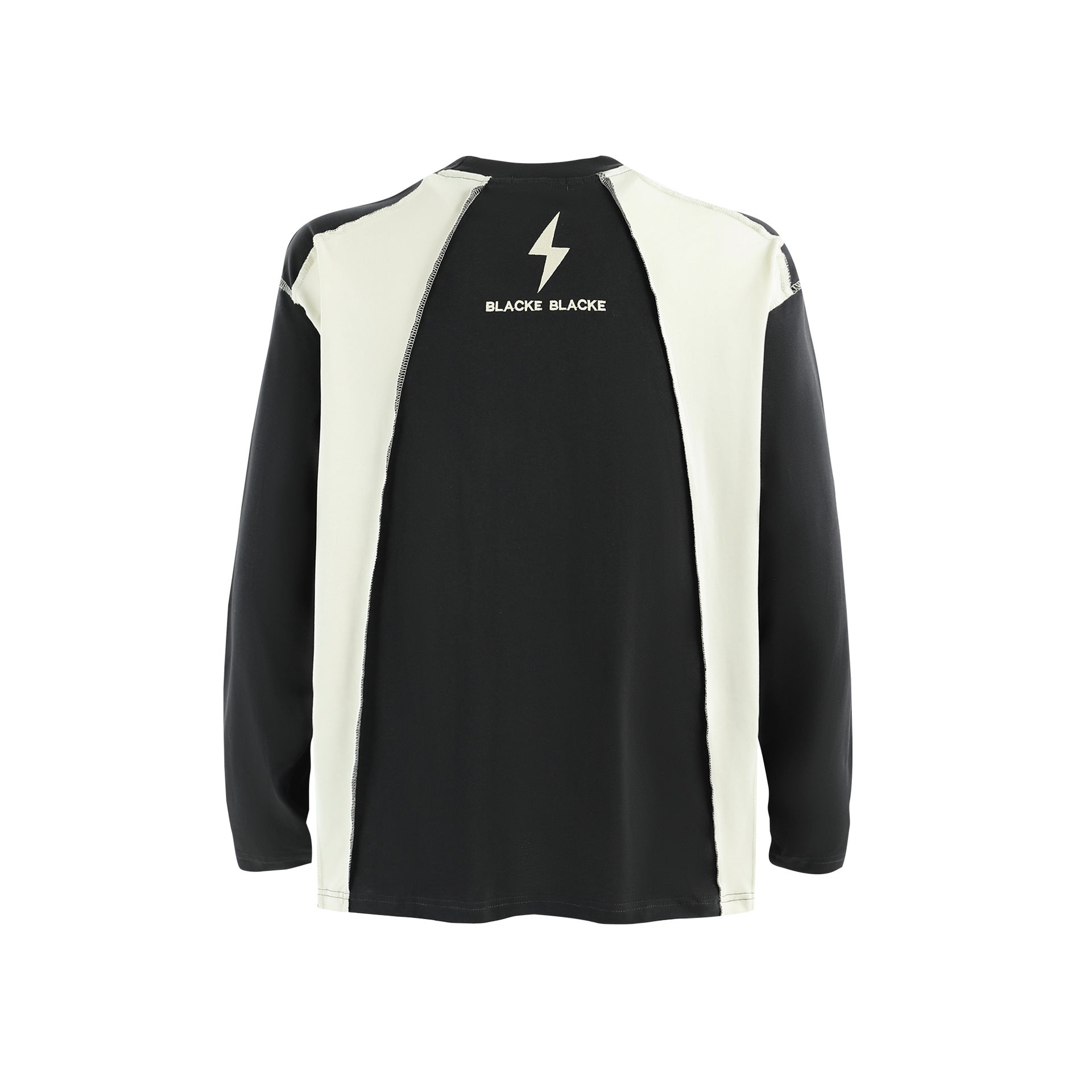 Lightning Graphic Sweatshirt | Contrast Stitch Long Sleeve Top - Santo 