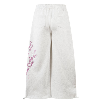 Flame Print Sweatpants | Baggy Streetwear Trousers - Santo 