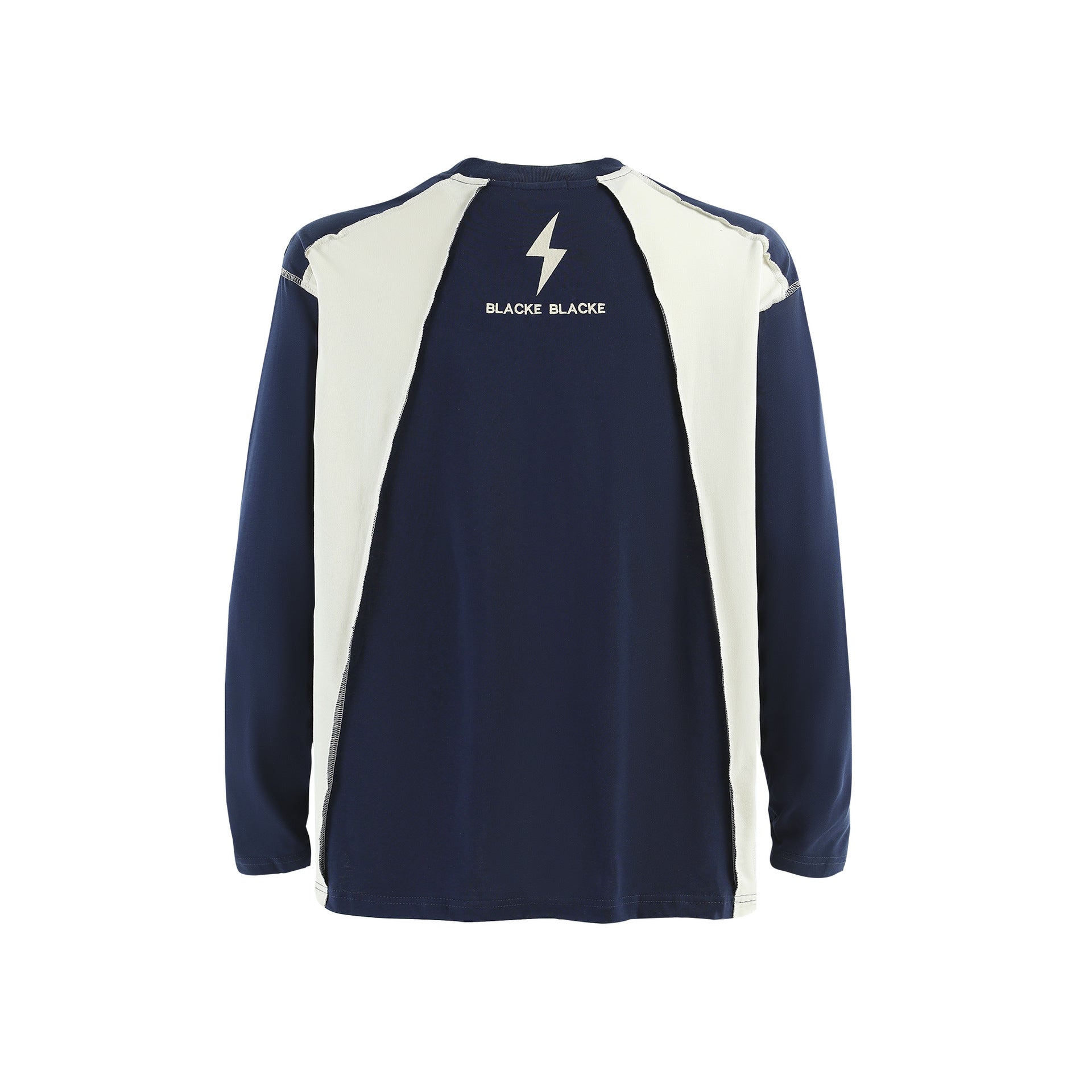 Lightning Graphic Sweatshirt | Contrast Stitch Long Sleeve Top - Santo 