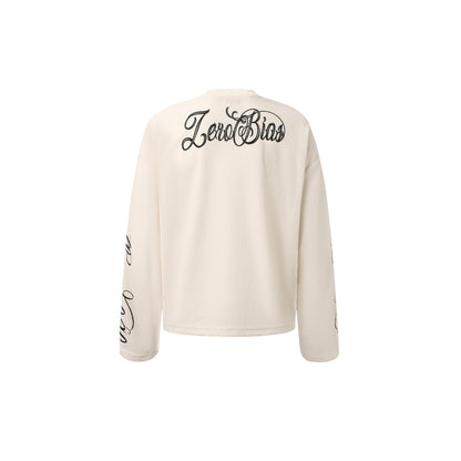 Graphic Letter Sweatshirt | Crew Neck Long Sleeve Pullover - Santo 